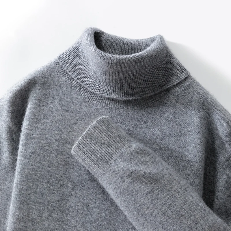 Осенне-зимний новый мужской повседневный кашемировый свитер с высоким