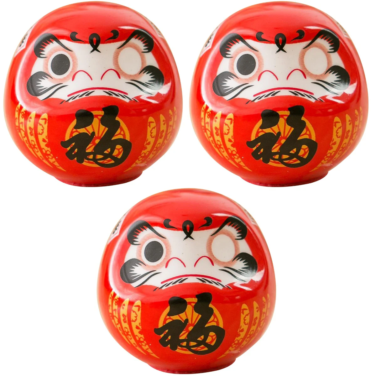 

3pcs Japanese Style Egg Statue Ceramic Egg Figure Decoration for Home Office Restaurant Car