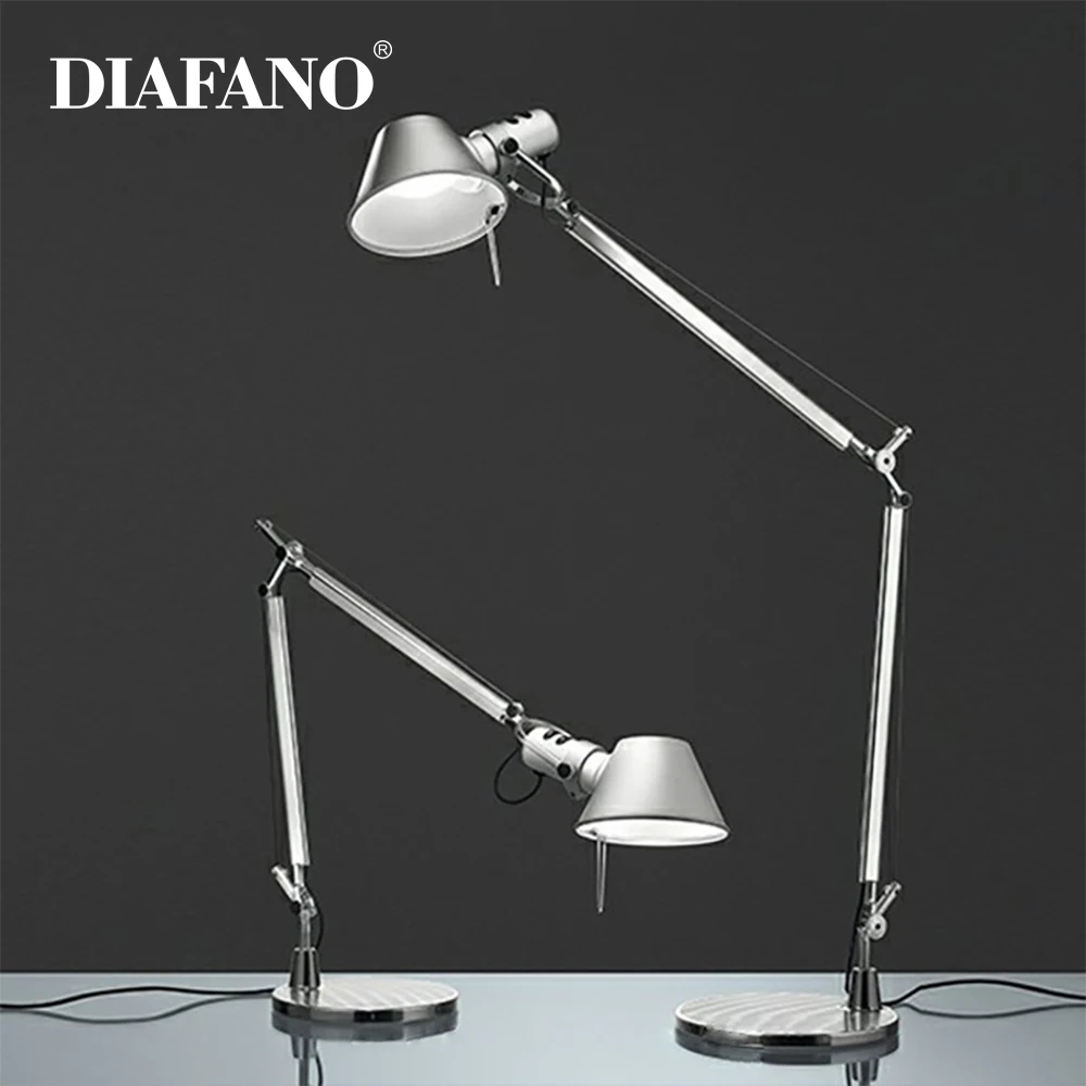 

Industrial Style Desk Lamp Artemid Tolomeo Adjustable Table Light Flexible Swivel Lamp Arm E27 with Swivel Head for Office Study