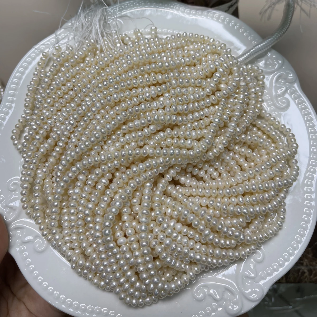 Hot Sale Natural Freshwater Pearl Rice-Shaped Isolation Beads For Jewelry Making DIY Bracelet Earring Necklace Accessories