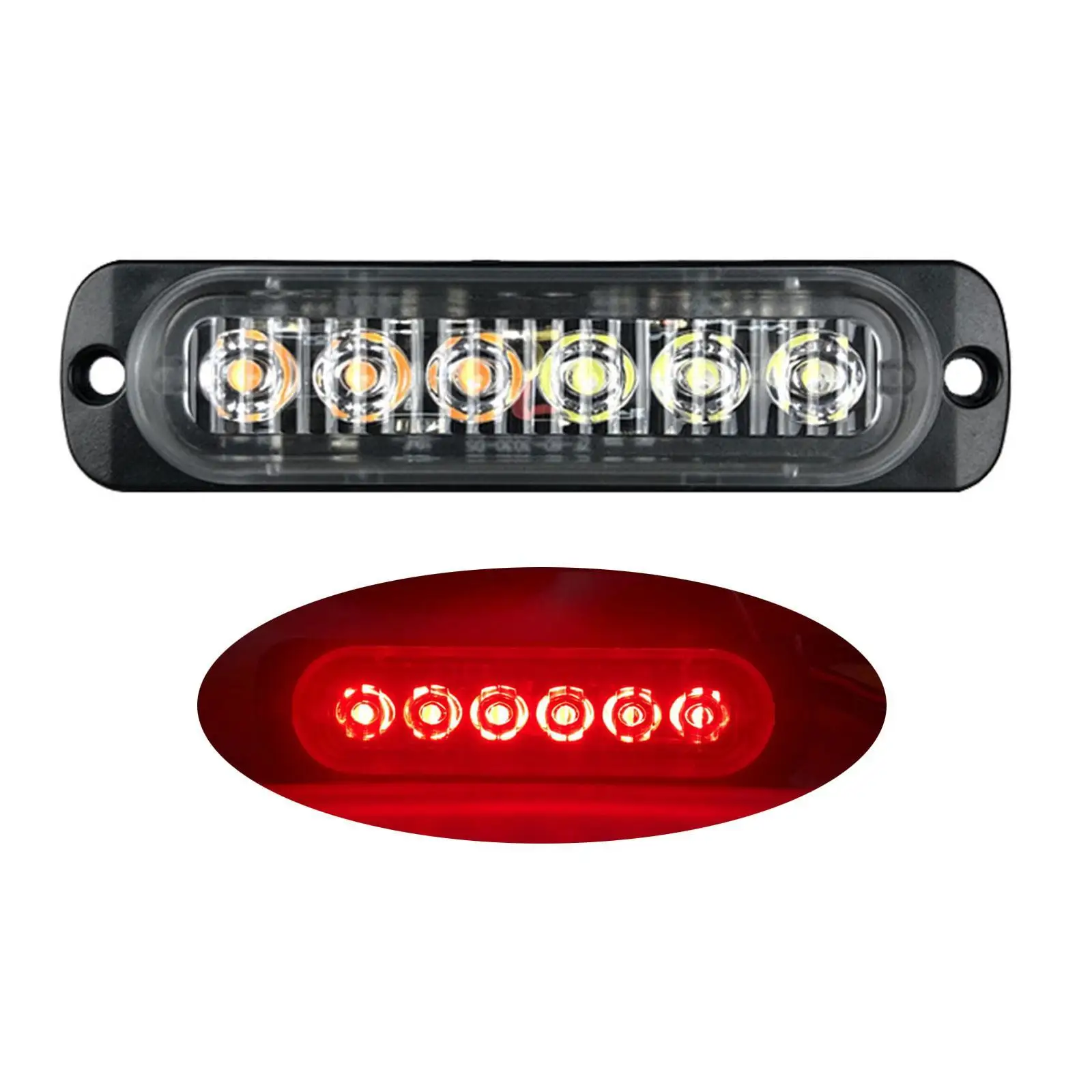 

12V-24V 6 LED Truck Emergency Light Strobe Flash Car Warning Hazard Traffic Lamp For Auto Offroad Fog Lamp