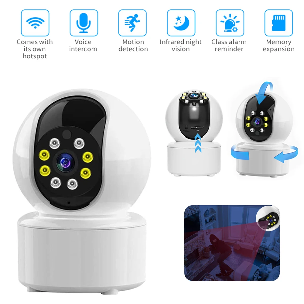 

3MP WiFi Camera Baby Monitor 1080P Indoor CCTV Security IP Video Surveillance Night Vision Cloud Smart Home Cam Monitoring