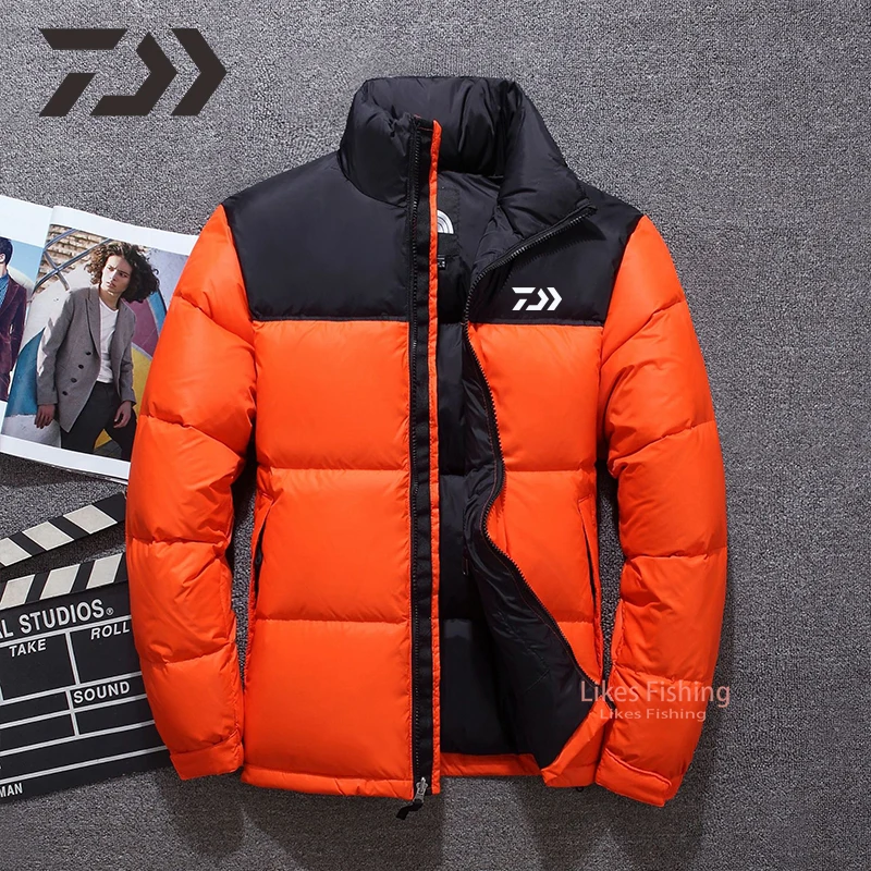 

2022 Daiwa для рыбалки куртка зимнее Теплое повседневное пальто водонепроницаемая одежда для рыбалки Толстая Уличная одежда для рыбалки с капю...