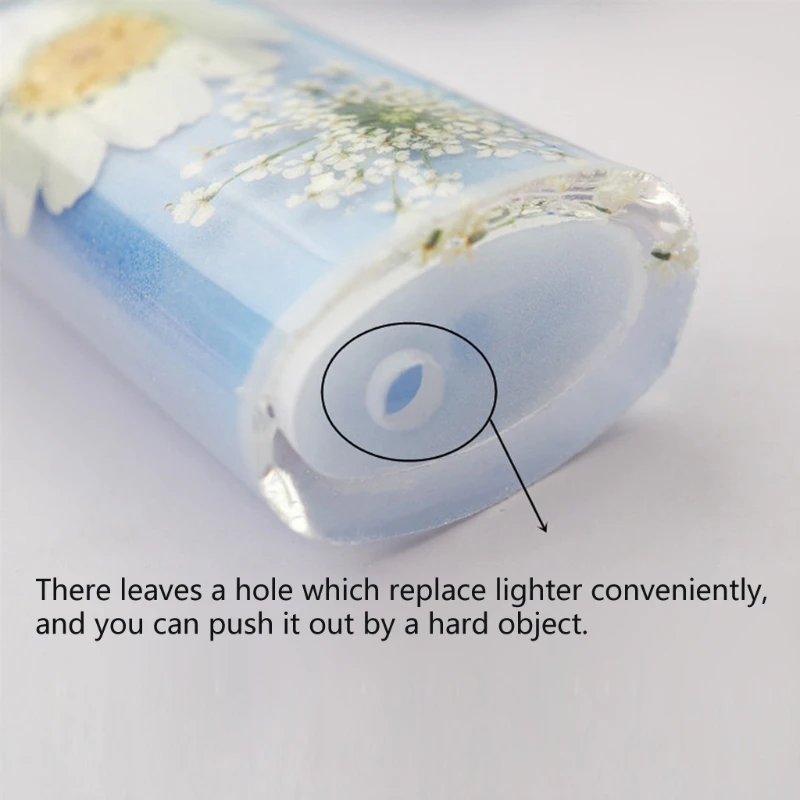 

2Pcs Universal Cigarette Lighter Cover Silicone Resin Mold Cigar Lighter Protective Punch Epoxy Resin Mold Art Crafts