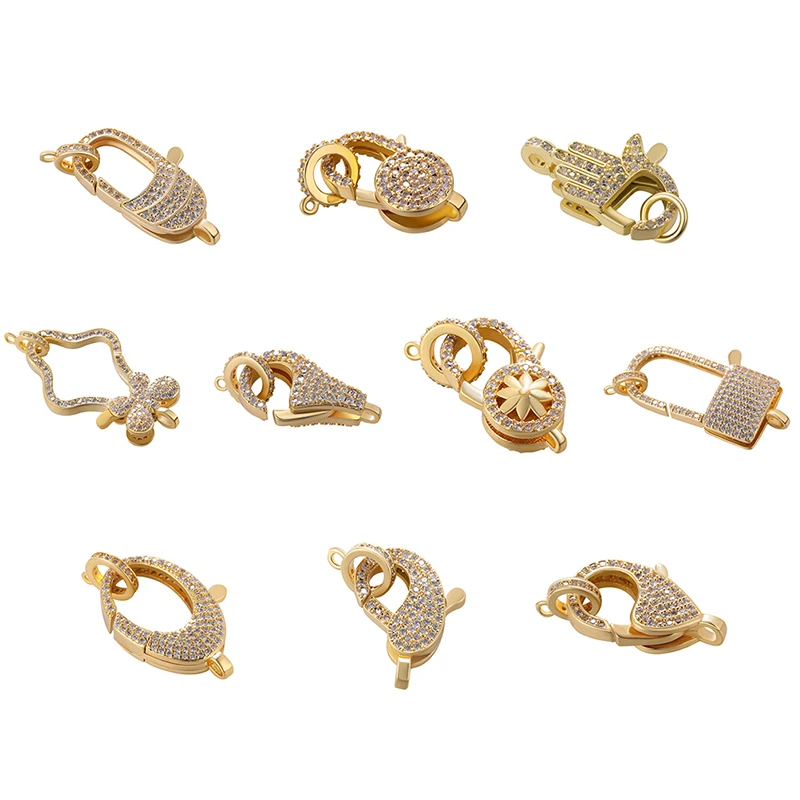 

Copper DIY Fastener Lobster Claw Clasps For Jewelry Making Color-preserving Electroplating Clasp Connectors Jewelry Accessories