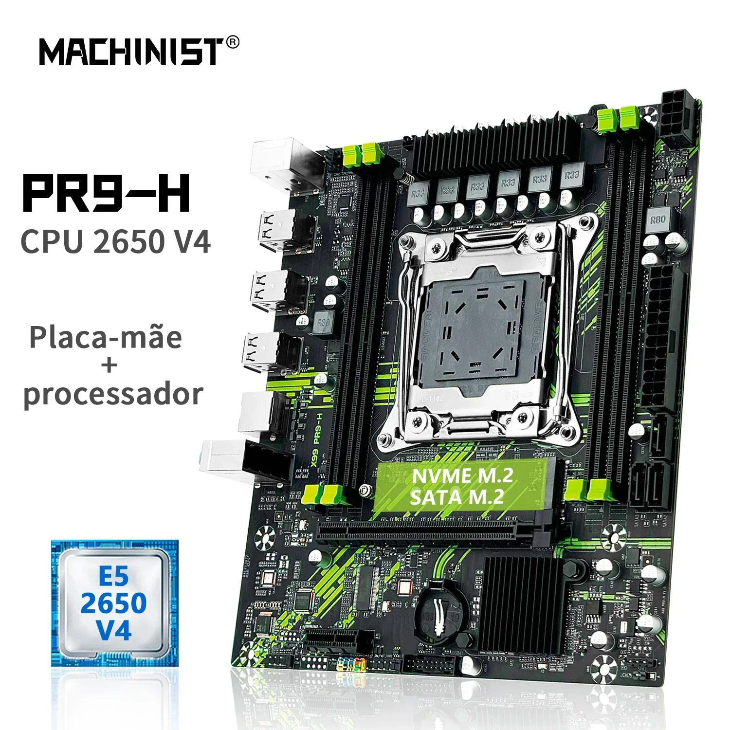 MACHINIST X99 PR9-H Комбинированная материнская плата LGA 2011-3 Комплект Intel Xeon E5 2650 V4