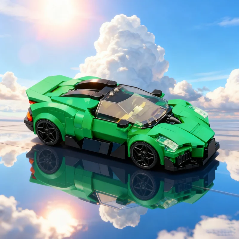 Фото 375 шт. MOC Bugatti Brouillard City Champions супер модель автомобиля строительные блоки архитектура Рождественский подарок креативные игрушки образование №1