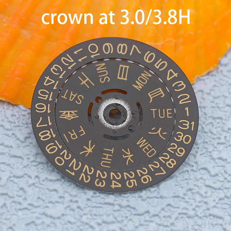 

NH35 Japan Movement Crown at 3.0H Kanji Dial Wheel Day Date Week Wheel New Balance Watch Movement Repair Removal Calendar Dial