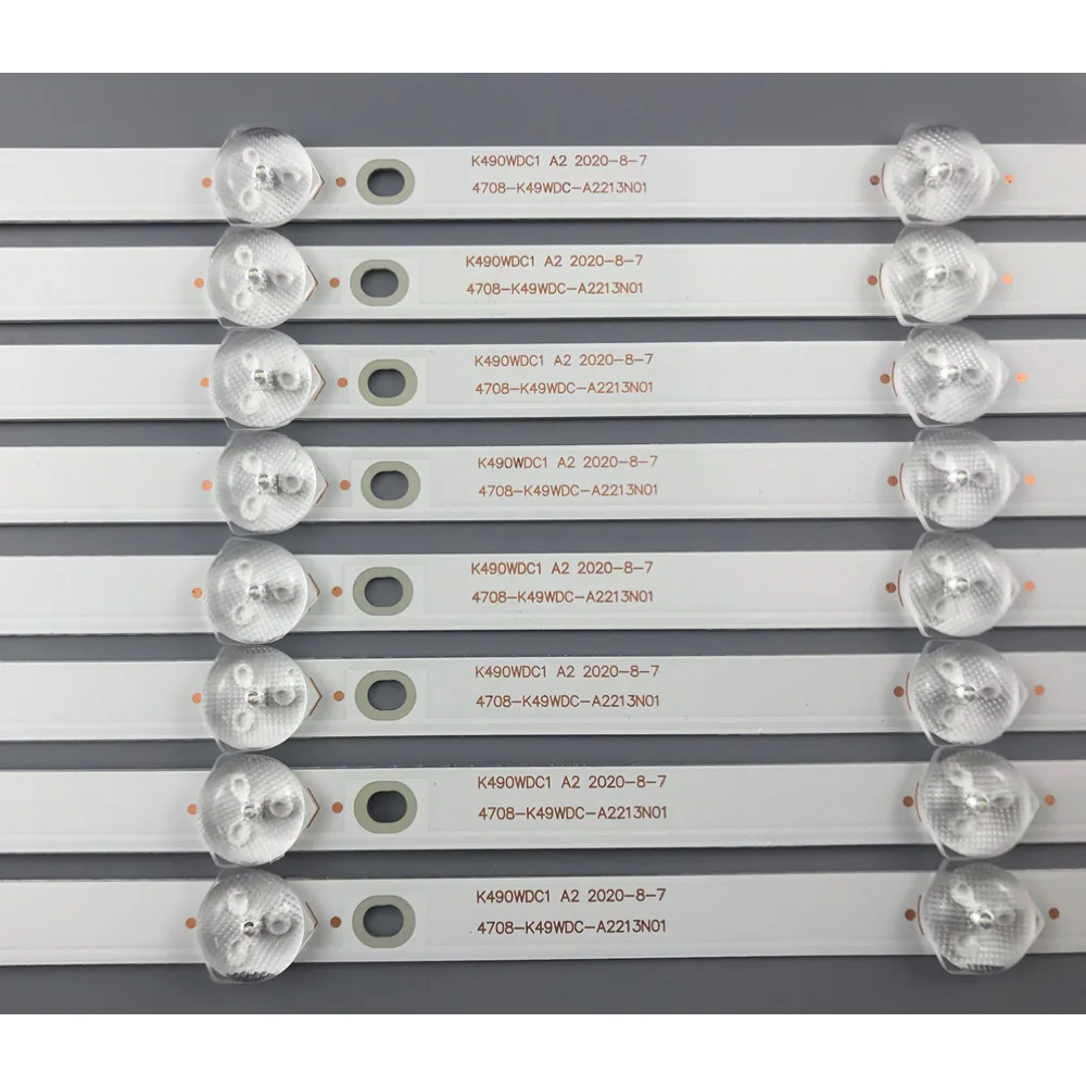 

8 шт./комплект, светодиодные ленты для подсветки 49U5070, 49PUF6032, 49DL4012N, K490WDC1, A4 4708-K49WDC-A4113N01
