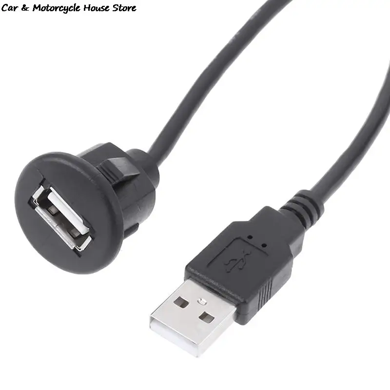 1m PC Car Dash Board Mount USB 2.0 Male To Female Socket Extension Panel Cable | Cables Adapters &amp Sockets
