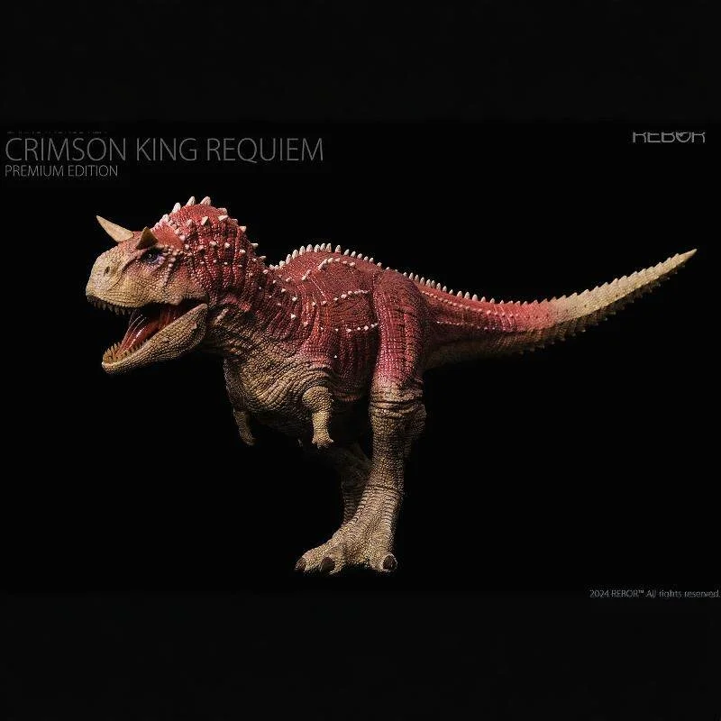 Фото Коллекционная модель динозавра Карнотавра Rebor Jurassic Dinosaur Carnotaurus Crimson King Requiem, премиум-класса, с тонкой росписью, для декора и подарков №3