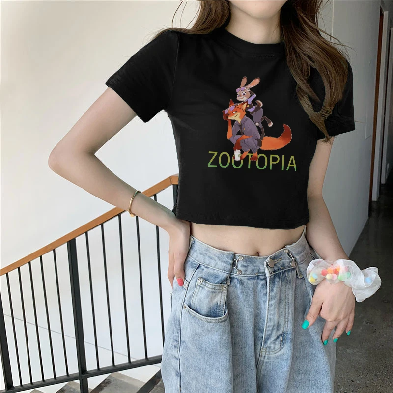 

Летняя Новинка 2022, модная универсальная короткая футболка с круглым вырезом, цвет белый/черный