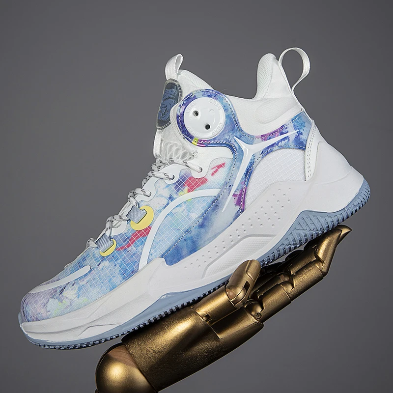 Men's Basketball Shoes Breathable Cushioning Non-Slip Wearable Sports Shoes Gym Training Athletic Basketball Sneakers for Women