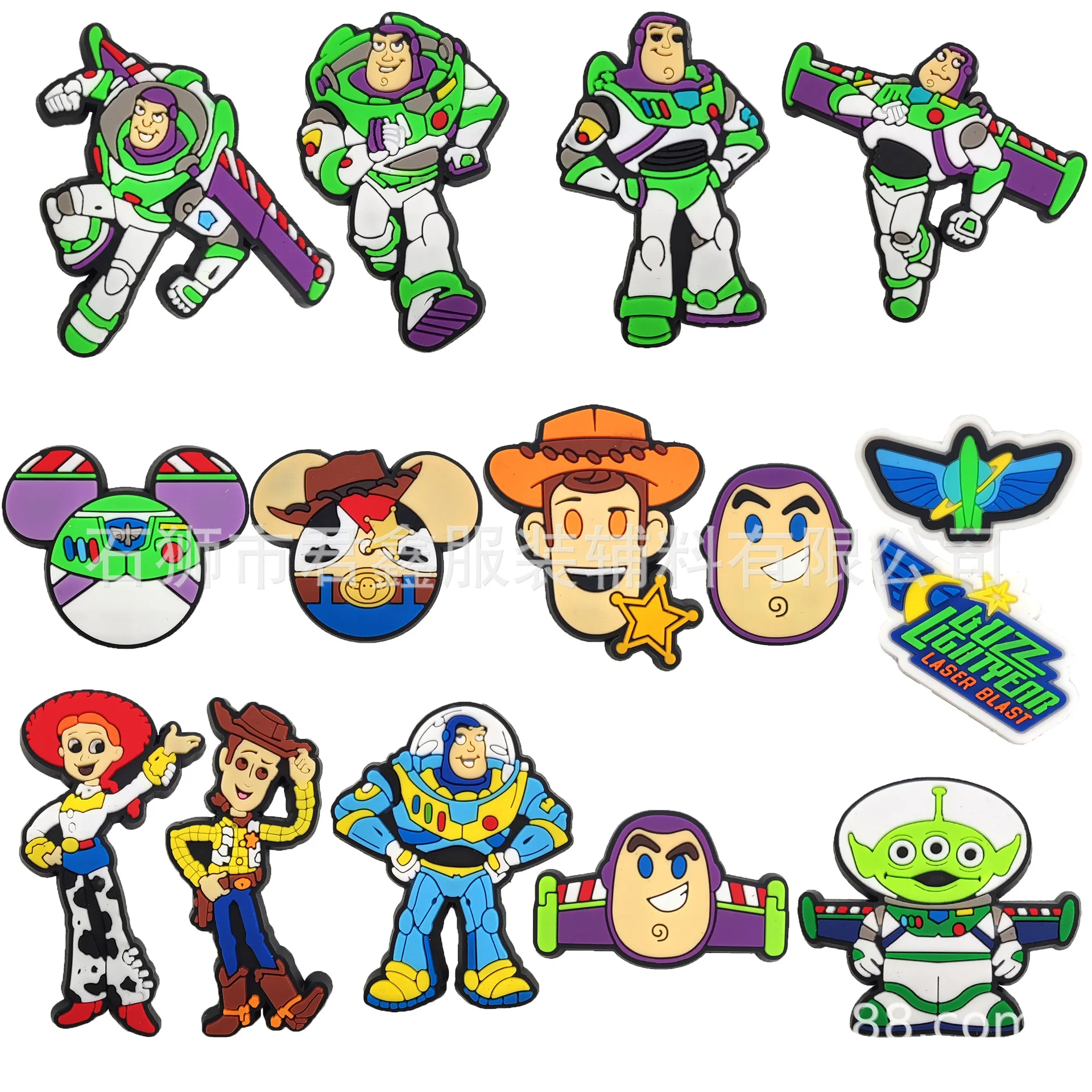 33 Styles Toy Story DIY Shoe Accessories Decoration Buckle Single Sale 1pcs Cartoon Croc Charms Slippers Boys Girls X-mas Gifts