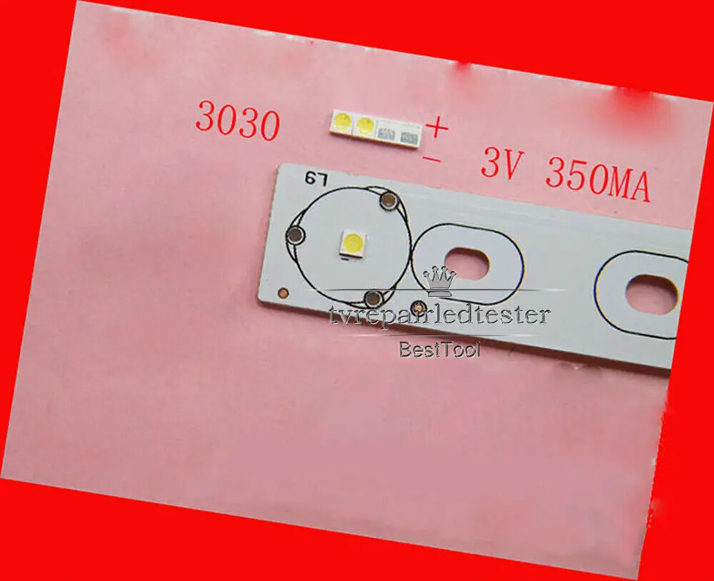 

500pcs 3030 SMD Lamp Beads 3V 350mA Specially for LED TV Backlight Strip Repair