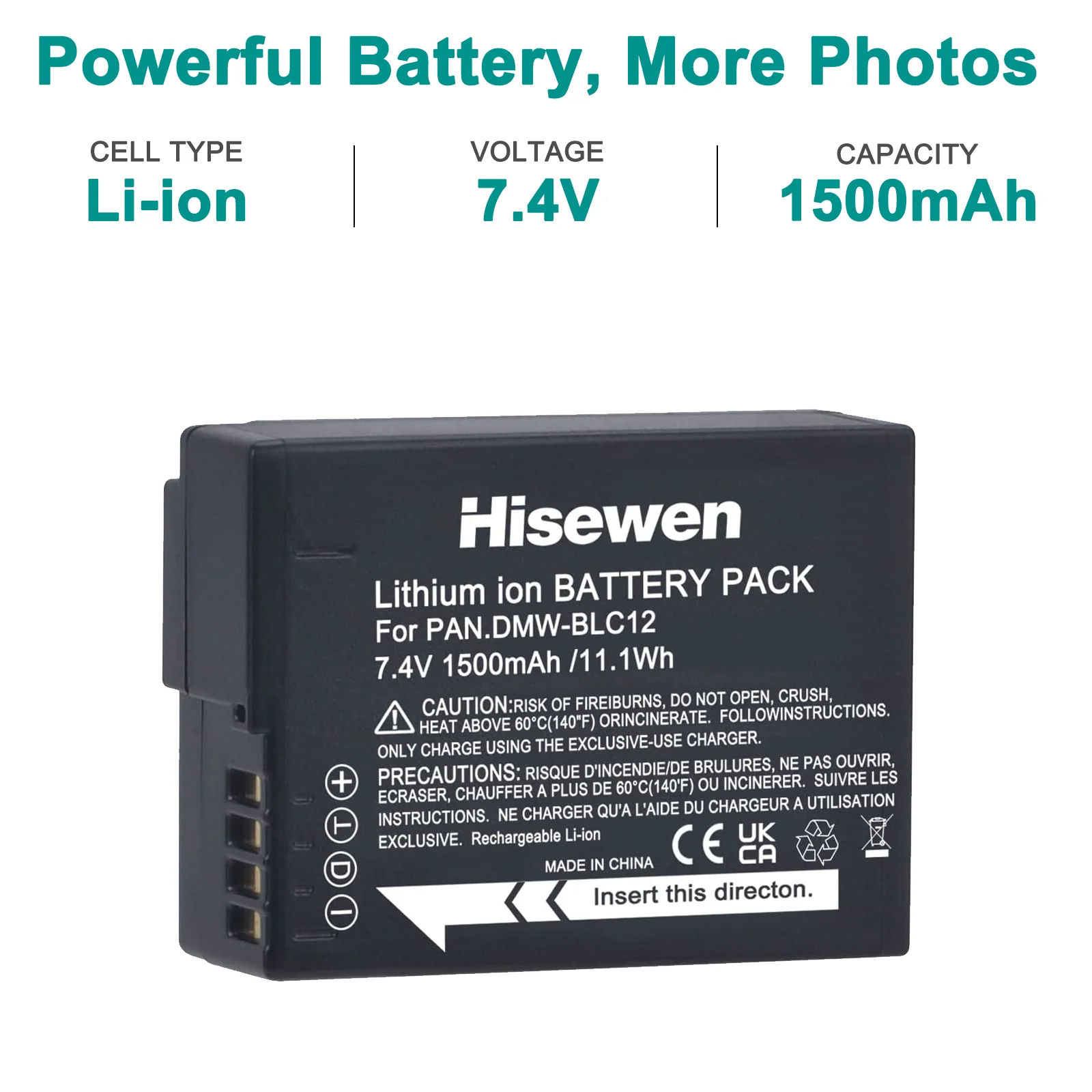 Фото Аккумулятор DMW-BLC12 BLC12E + двойной зарядный прибор со светодиодной подсветкой USB, порт типа C для Panasonic Lumix FZ1000 FZ200 FZ300 DMC-G5 G6 G7 GH2 GX8 G85 FZ2500 №4