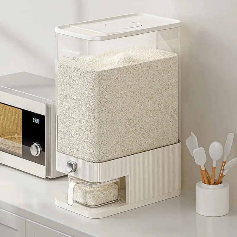 Герметичный контейнер для риса дозатор зерна хранения фотоемкости влагостойкий