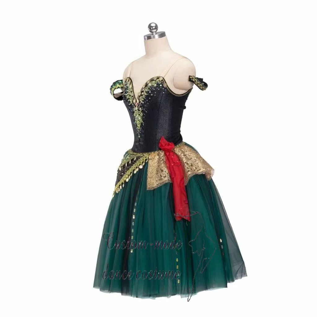 Новое поступление зеленая пачка-пачка Amy Slada профессиональное соревнование по