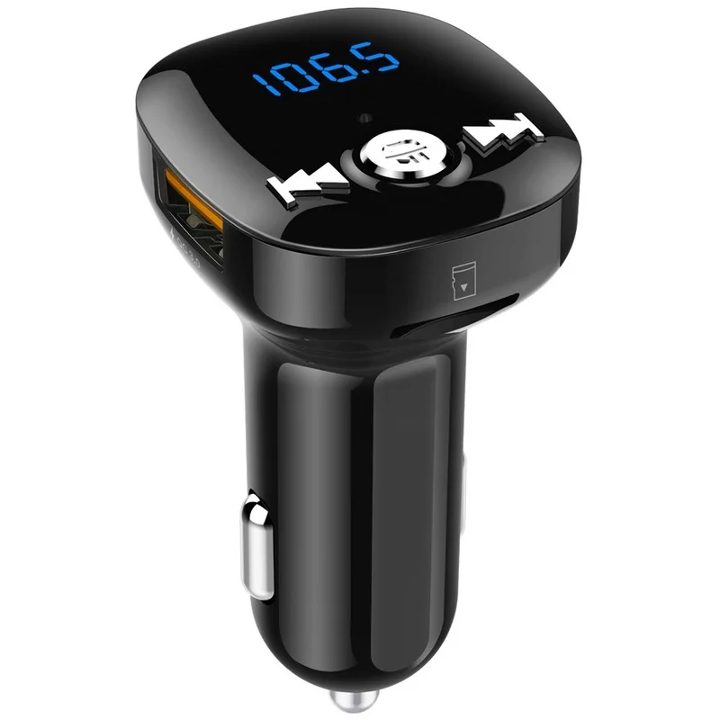 

FM Transmitter Bluetooth Handsfree Car Kit Car Audio MP3 Player with 2.4 A Dual USB Car Charger Support U Disk / TF Card