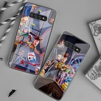 toy story 4 phone case tempered glass for samsung s20 ultra s7 s8 s9 s10 note 8 9 10 pro plus cover