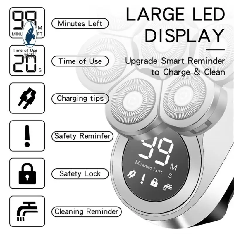 

Razor Electric Waterproof 8d Electric Shaver Rechargeable Standard Configuration Self-service Shaver Eight Head