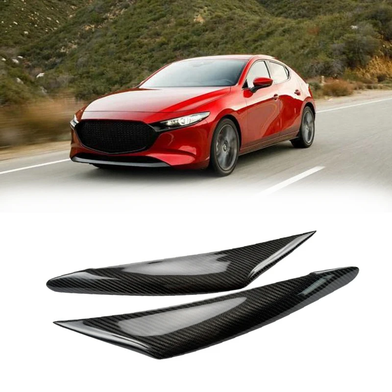 Автомобильная накладка из углеродного волокна для фар век бровей отделки Mazda 3 AXELA