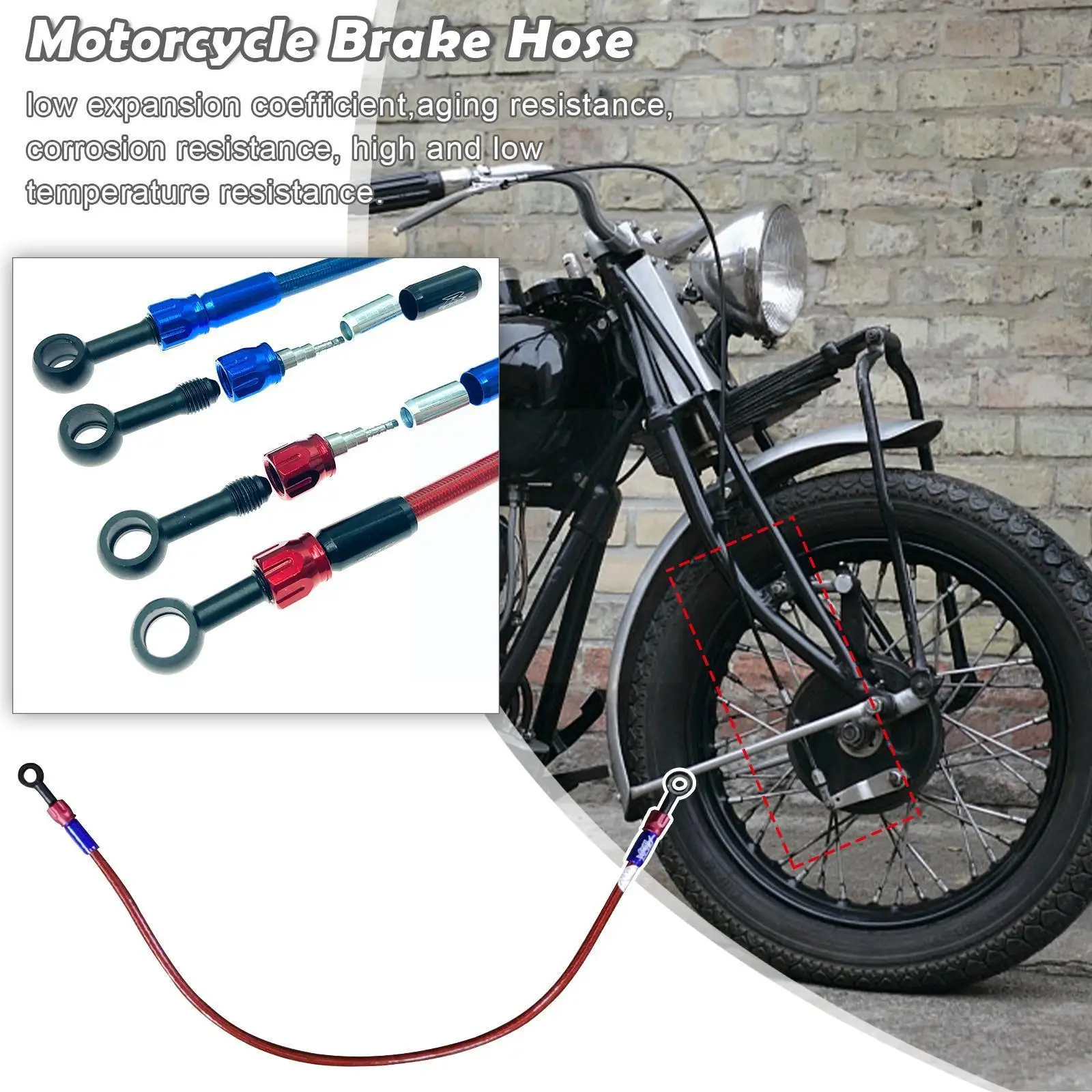 

Шланг тормозной для мотоцикла, грязевого велосипеда, плетеный стальной шланг гидравлического сцепления, гоночная Универсальная линия, под...