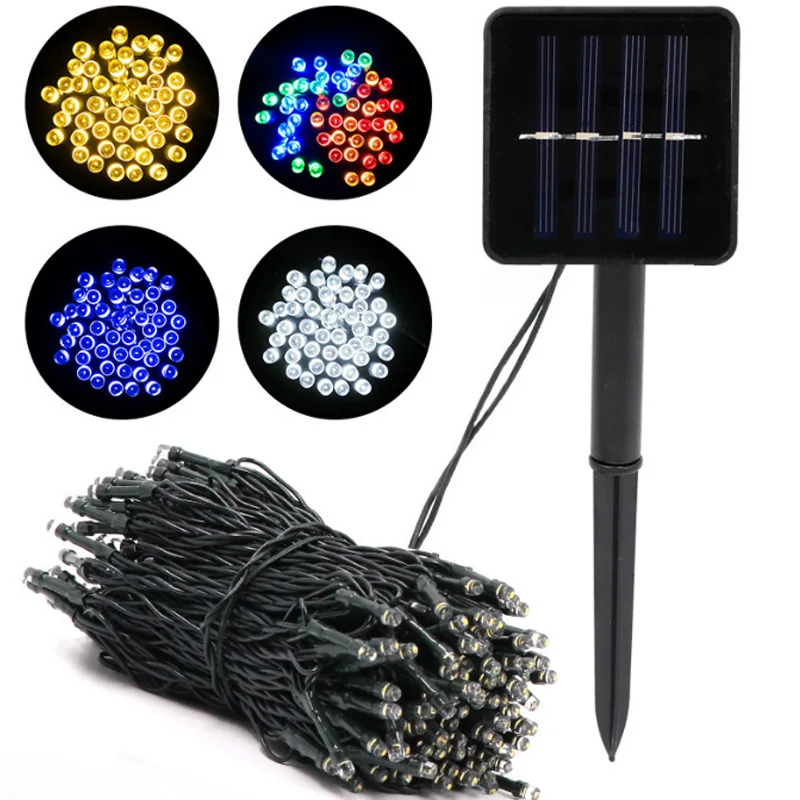 

Outdoor Waterproof Solar String Lights Garden Light Solar Power Lamp Christmas Party forStreet Patio Balcony Fence Fairy Garland