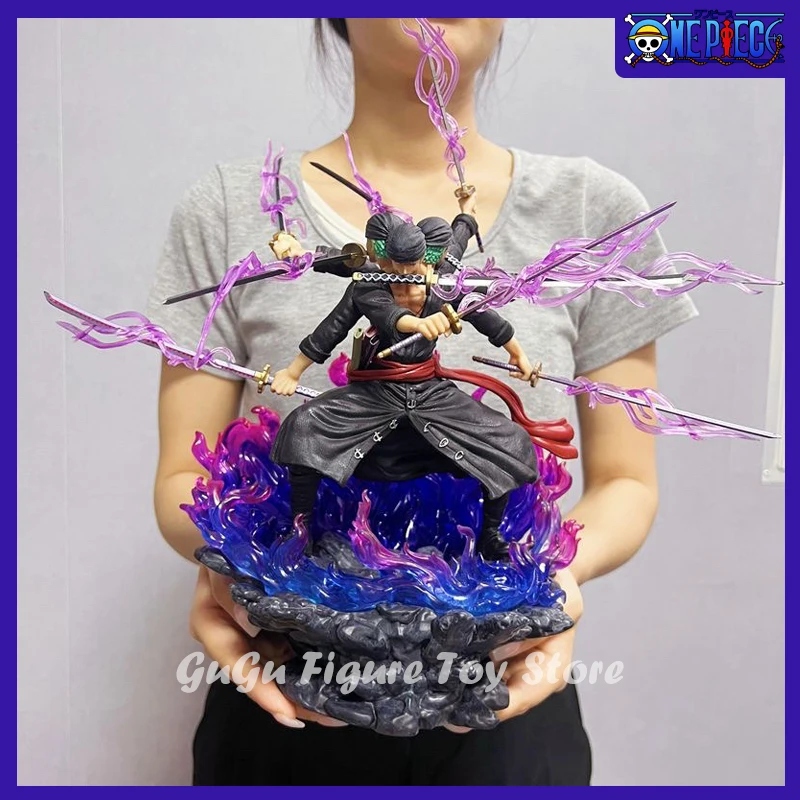 

One Piece Zoro Figure 40cm Action Anime Figurine Wano Onigashima 9 Swords Style PVC Statue Model Collection Decoration Toy Gift