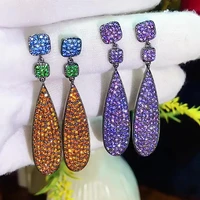 soramoore new %d1%81%d0%b5%d1%80%d1%8c%d0%b3%d0%b8 gorgeous luxury pendant earrings women bridal wedding party jewelry bohemia style top quality accessories