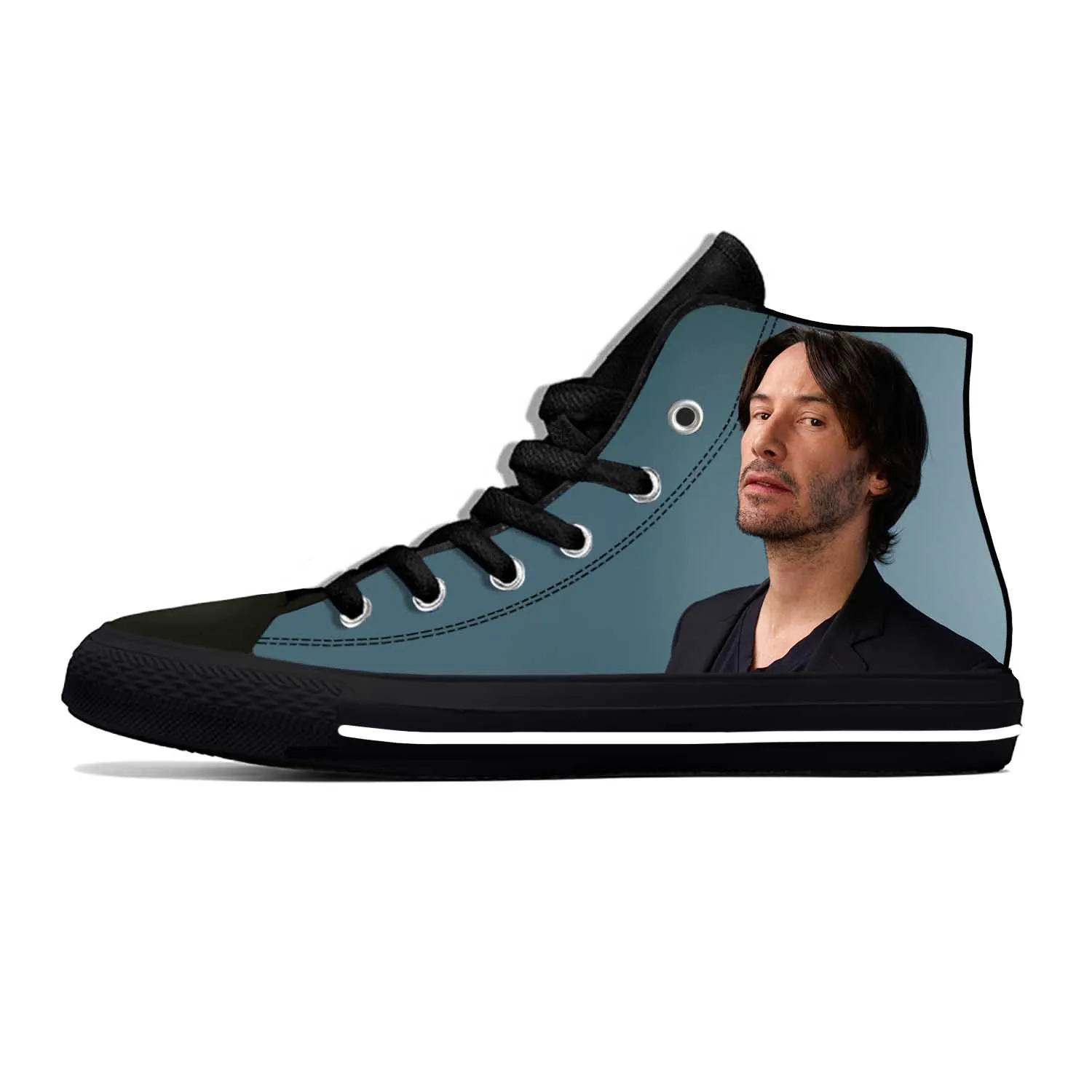 

Movie Actor Star Keanu Reeves Cool Fashion Funny Casual Cloth Shoes High Top Lightweight Breathable 3D Print Men Women Sneakers
