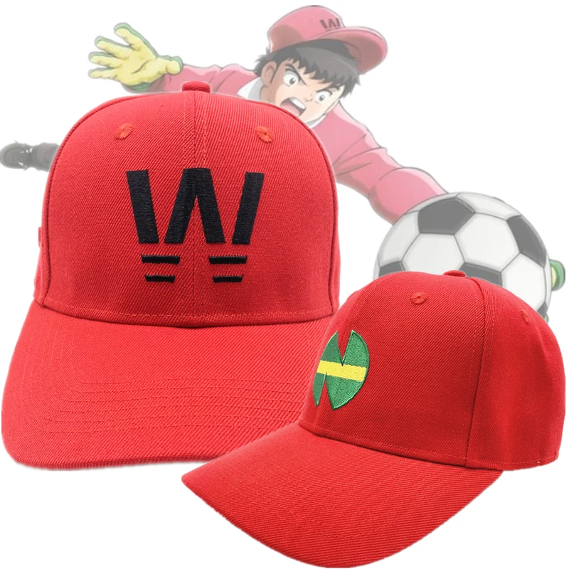 

Anime Captain Tsubasa Elementary School Cosplay Wakabayashi Genzo Adult Unisex Sport Embroidery Hat Casual Prop Red Baseball Cap