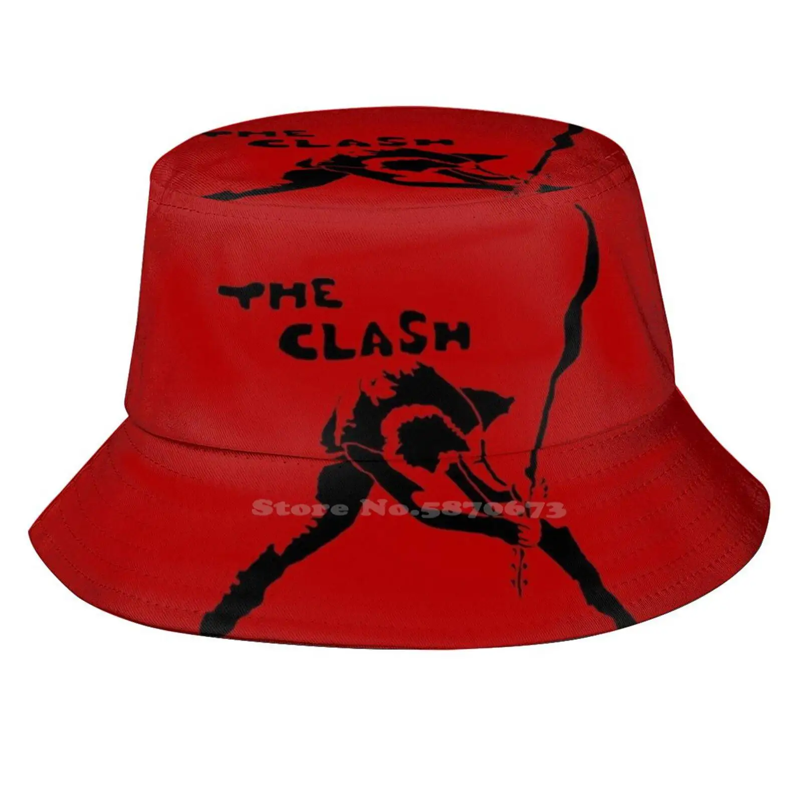 

The C B1 Best Selling Korean Ladies Outdoor Sun Hat Bucket Cap Band Lomdon Calling Band Joe Strummer Clash Band