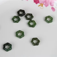 natural hetian jade handcarved begonia flower diy100 real jade necklace pendant earrings jade accessories septa scattered beads