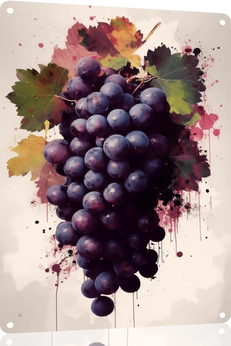 12x8N Ретро Пучок Purple Grpes Metl Tn Sgn - Vntge Frmhoe Wll Декор для дома Ktchen Broom Br Frut-nspred работа Wn
