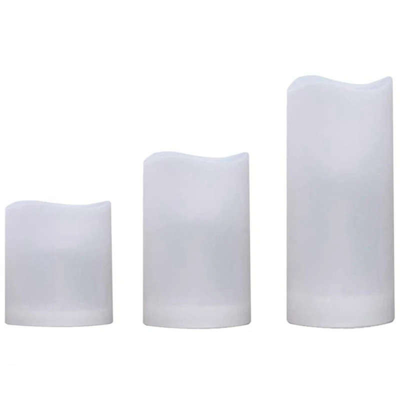 

Flameless Plastic Pillar Candles Outdoor And Indoor Decorative,Color Changing LED Flickering Candles With Remote Control
