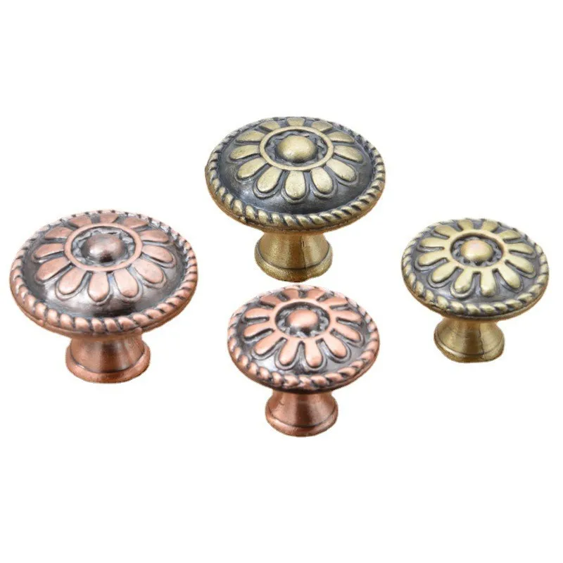 

Euro Style Cabinet Round Knobs Dresser Drawer Pull Single Hole Cabinet Hardware For Furniture Home Decoration With Screws