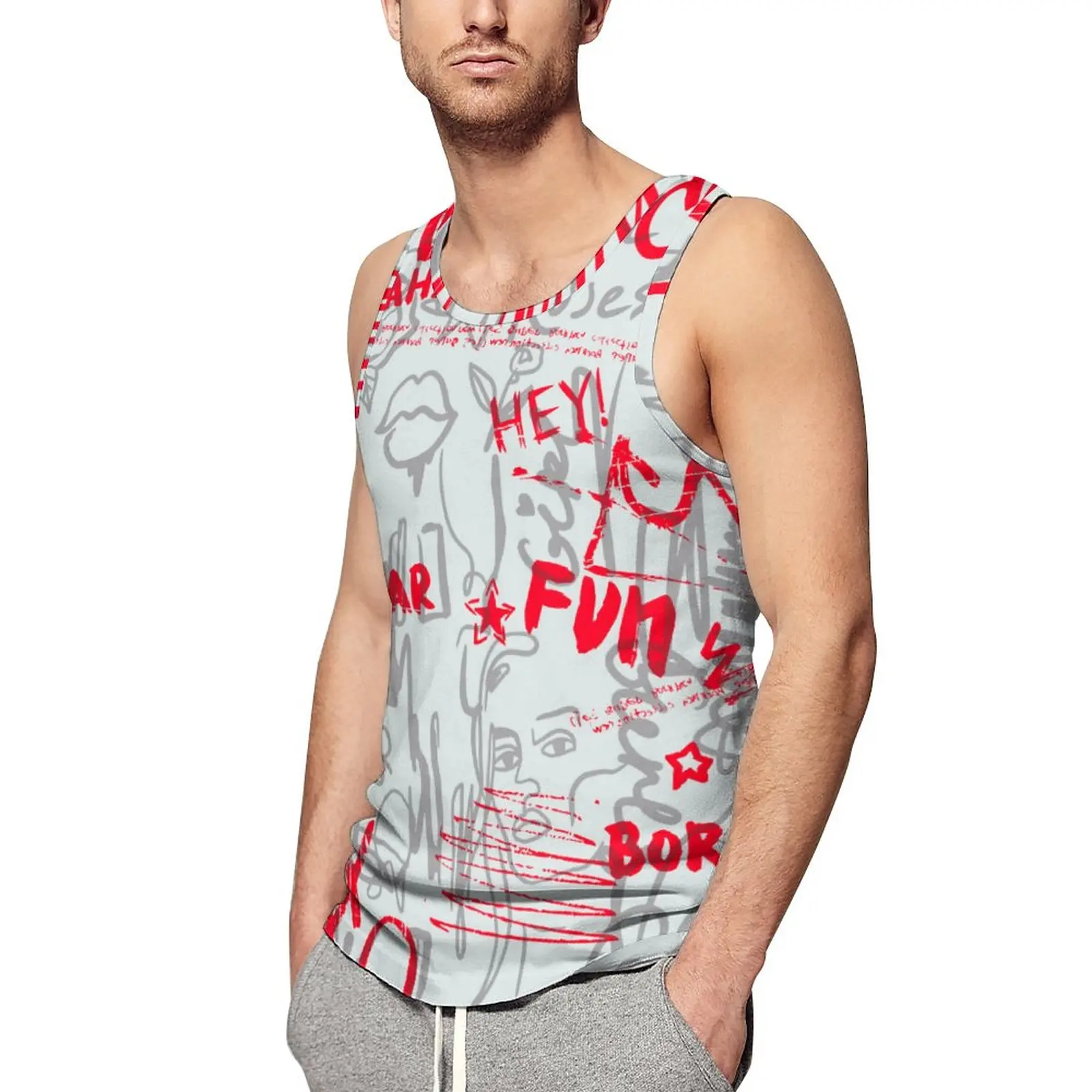 

2023 Hot Sale 3D Printed Tank Tops Men Summer Fashion Casual Sleeveless Shirts Harajuku Streetwear T-shirt