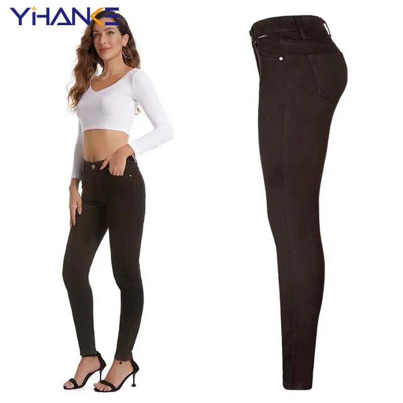 

Women High Quality Fashion High Stretch Pencil Pants Sexy Skinny Jeans Female Trousers Pantalones De Mujer Black Jeans