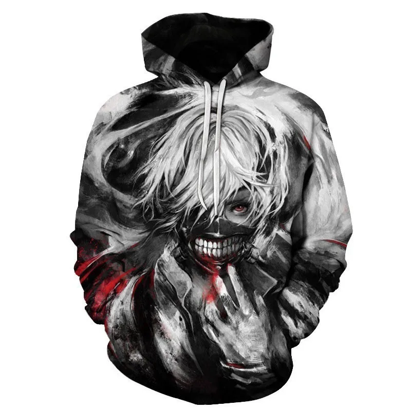 

Homens e mulheres Tokyo Ghoul Anime 3D Printed Hoodies, Sweatshirts, Mulheres, Crianças, Blood Shirt, Casual, Ken Kaneki, Menino