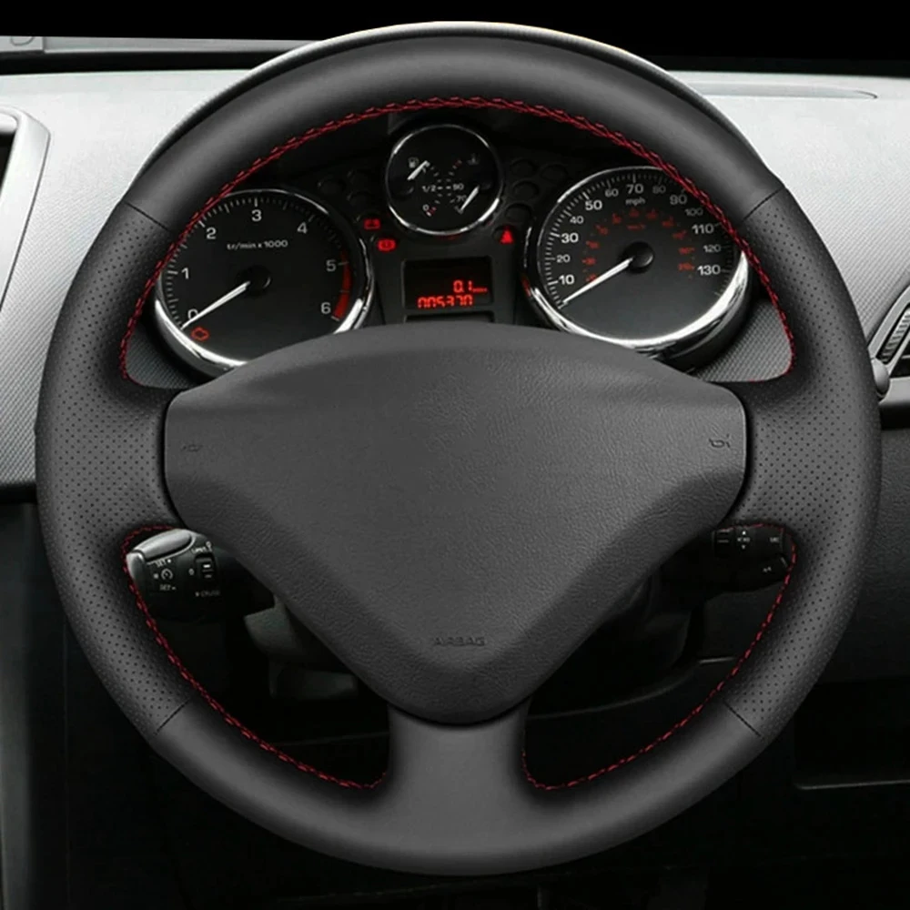 

Чехол на руль из искусственной кожи для Peugeot 207 2006-2014 Partner 2009-2018 Expert 2008-2016 Fiat Scudo 2010-2016