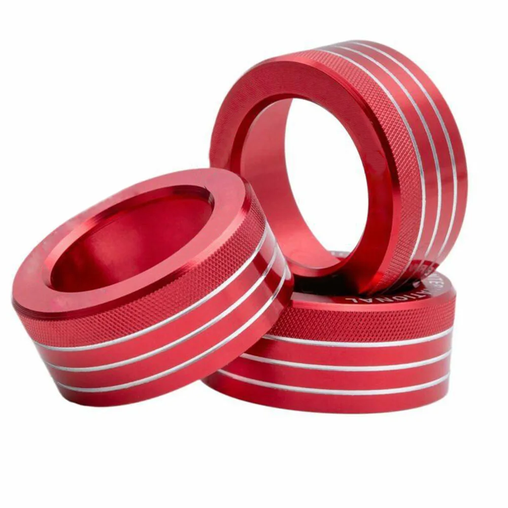 

3pcs AC Knob Control Volume Red Cover Rings Trim For 2013-UP Subaru BRZ FRS For Toyot/a 86 GT86 FT86 Control Knob Ring Kit