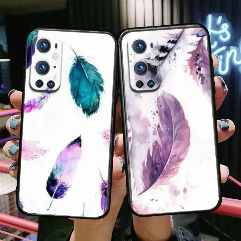Чехол с акварельными рисунками перьев для OnePlus Nord N100 N10 5G 9 8 Pro 7 7Pro чехол телефона 1 +