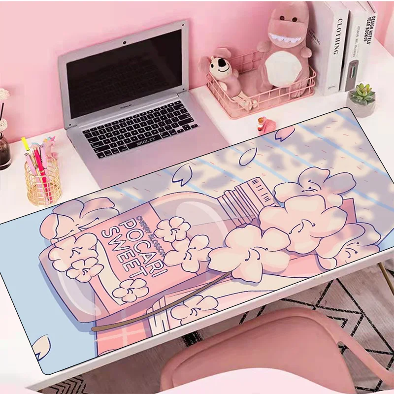 

Pink Cute Mouse Pad Kawaii Mousepad Mat Gamer Mouse Mat Keyboard Mat Desk Mat Carpet Mausepad XL For Computer Laptop cute Pad