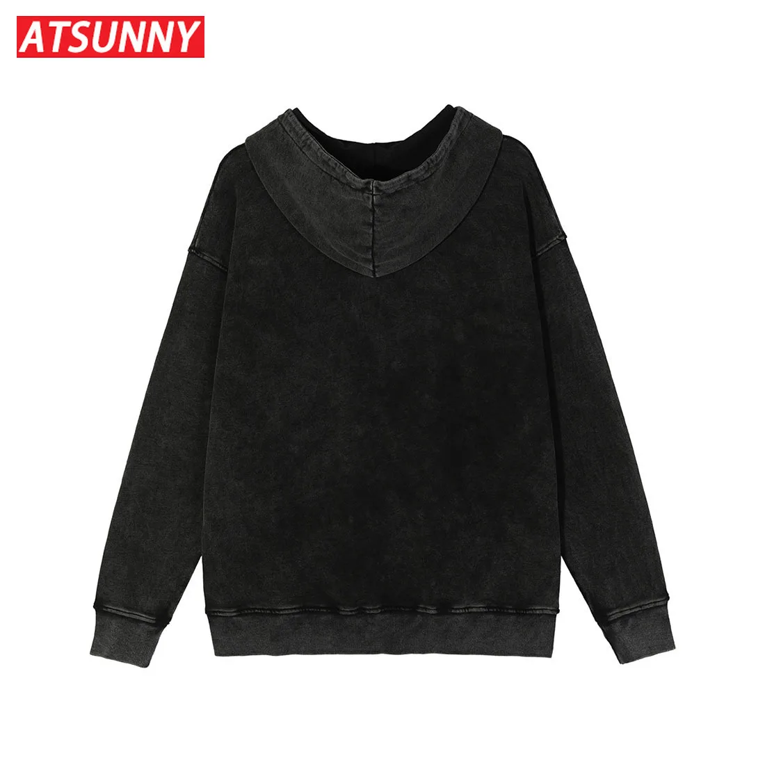 

Толстовка ATSUNNY Girl в стиле Харадзюку, пуловер с капюшоном, уличная одежда в стиле хип-хоп, утепленные толстовки в американском стиле, свитшот, одежда на осень и зиму