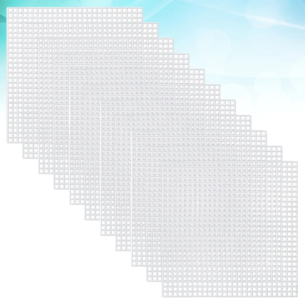 

Mesh Canvas Sheets- Cross Stitch Mesh for Embroidery, Knit and Crochet Projects 30 Plastic