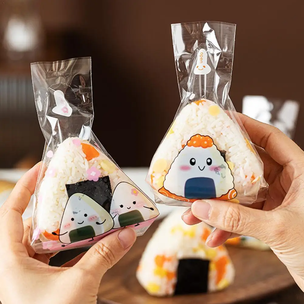 

50pcs Japanese Triangle Rice Ball Packing Bag Seaweed Gift Bag Sushi Mold Japanese Cuisine DIY Making Tools Bento Accessories
