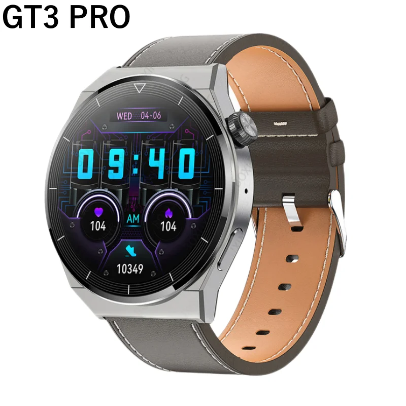 

Смарт-часы для Huawei GT3 Pro, AMOLED экран 390*390 HD, пульсометр, Bluetooth, IP68