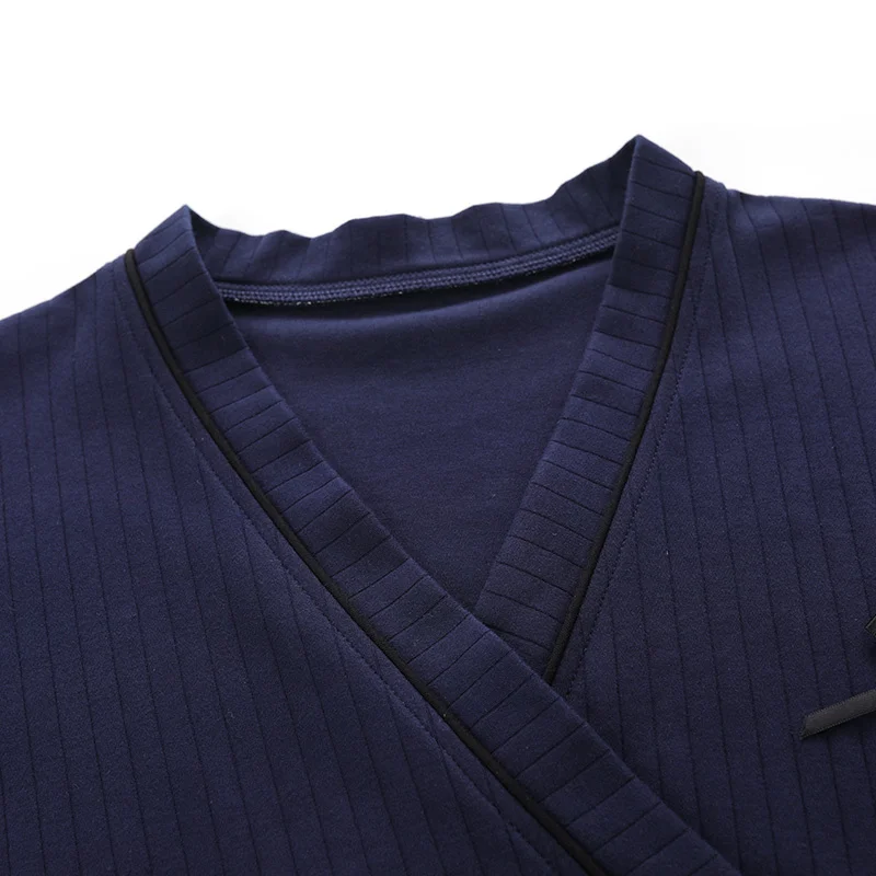 Pajama Set Women Cotton 3pcs Robes Sling Pants Lace Pajamas Sets Women Autumn Floral Sexy Sleep Suit V-neck Spring Home Lounge