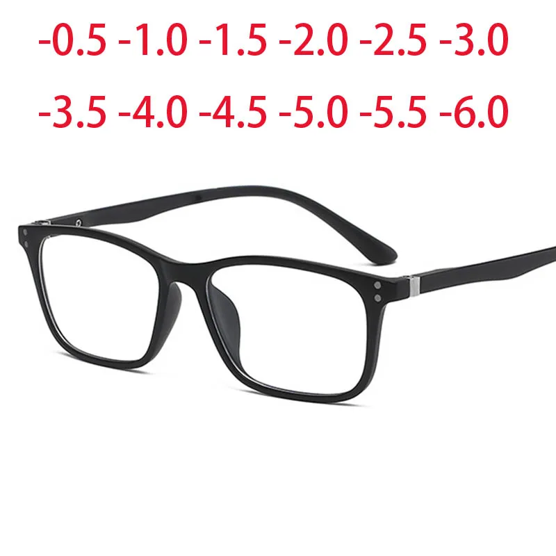 

2286 Square TR90 Frame Clear Lens Prescription Glasses Myopia Nerd Spectacles Degree -0.5 -1.0 -2.0 -3.0 -4.0 to -6.0
